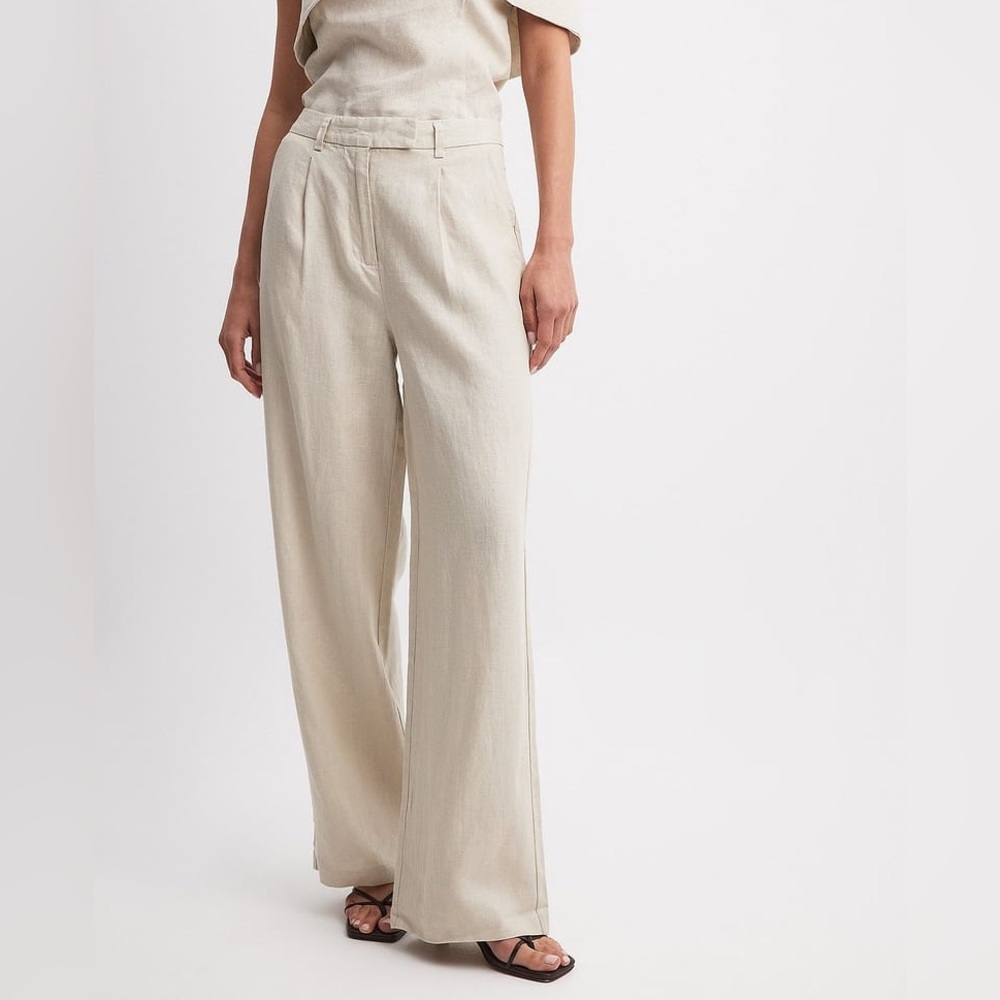 NA-KD | Linen Wide Leg Pants